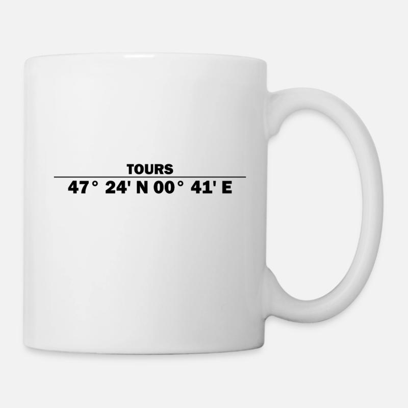Tours coordinates - Mug - white