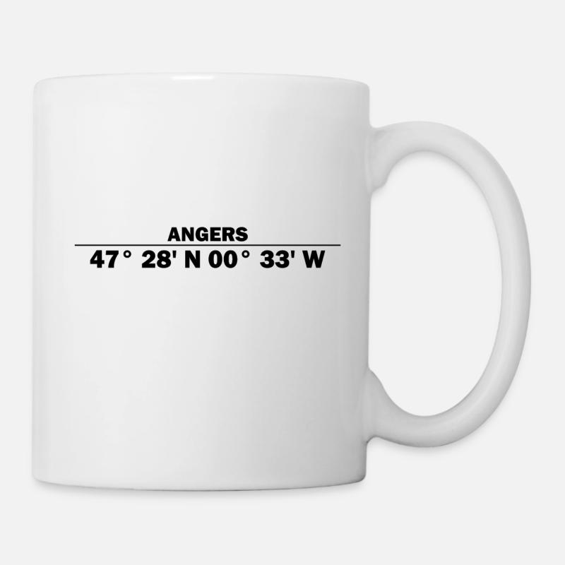 Coordonnées d’Angers - Mug blanc - blanc
