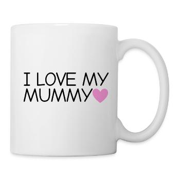 I Love Mummy mit Herz - Tasse - Weiß - Rechts