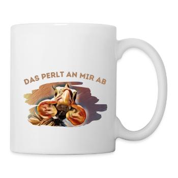Das perlt an mir ab - Perlhuhn - Tasse - Weiß - Rechts