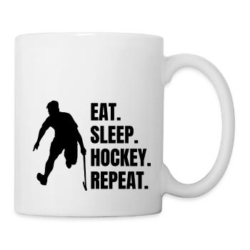 Joueur de hockey sur gazon de hockey sur sol - Mug blanc - blanc - Droite