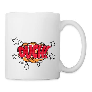 Ouch! Comic Style Bubble Graffiti Lettering - Mug - white - Right