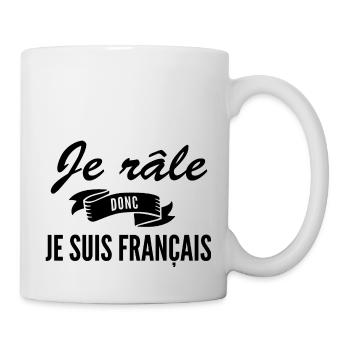 je râle donc je suis français / humour râleur - Mug blanc - blanc - Droite
