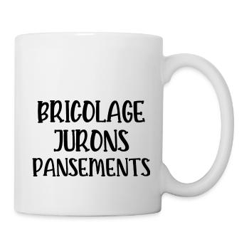 bricolage jurons pansements - Mug blanc - blanc - Droite