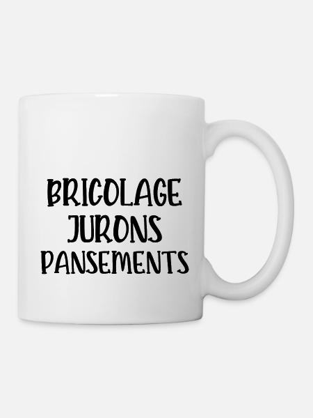 bricolage jurons pansements - Mug blanc - blanc
