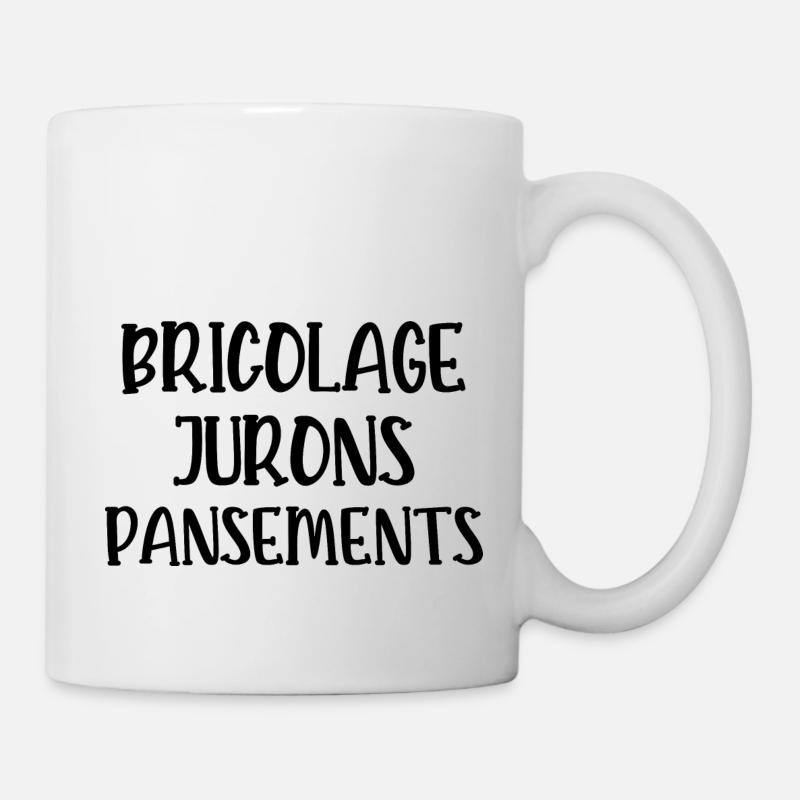 bricolage jurons pansements - Mug blanc - blanc