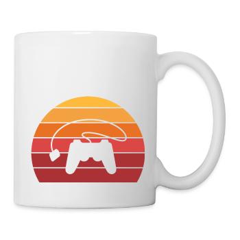 Gamer Controller Sunset Retro Vintage - Tasse - Weiß - Rechts