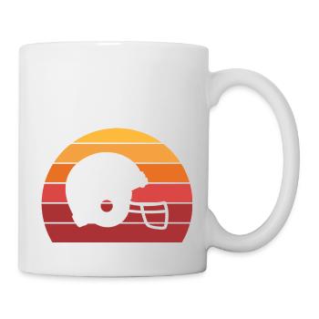 American Football Helmet Sunset Gradient - Mug - white - Right