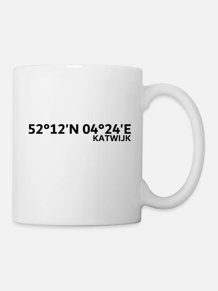 Katwijk Koordinaten - Tasse - Weiß
