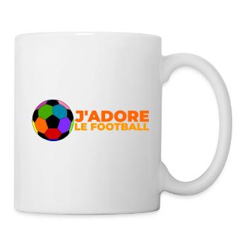 J'adore le football - Mug blanc - blanc - Droite