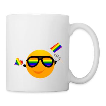 SMILE EMOTICONE LGBTQ - Mug - white - Right