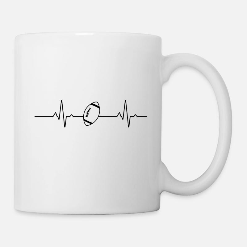 Rythme de mon cœur et baseball - Mug blanc - blanc