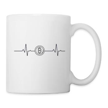 Rhythm of my heart and Bitcoin - Mug - white - Right