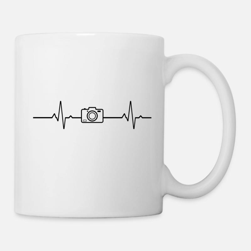 Rythme de mon cœur et caméra - Mug blanc - blanc