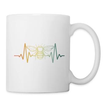 Heartbee beekeeper pulse bee - Mug - white - Right