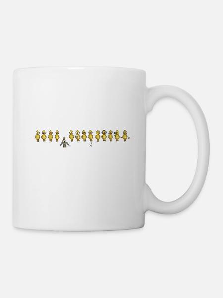 Oiseaux chauves-souris - Mug blanc - blanc