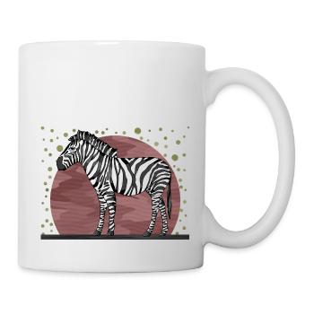 Zebra - Tasse - Weiß - Rechts
