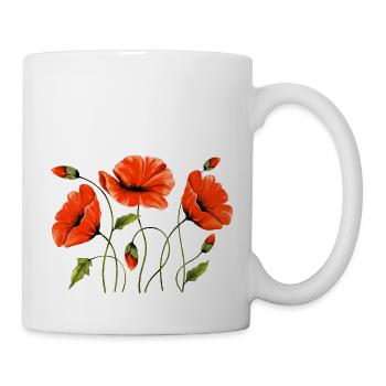 Blumen - Tasse - Weiß - Rechts