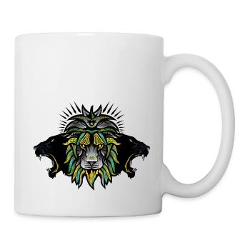 lion panthere fantaisie animal graphique - Mug blanc - blanc - Droite