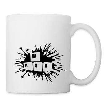 Touches de clavier Gamer WASD - Mug blanc - blanc - Droite
