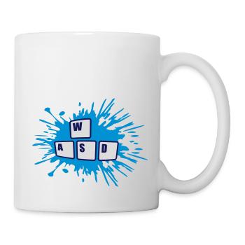 Touches de clavier WASD Gamer - Mug blanc - blanc - Droite