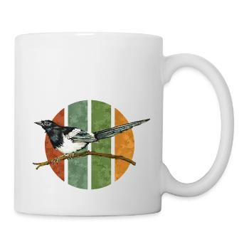 Bunter Vogel - Tasse - Weiß - Rechts