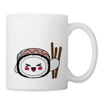 Sushi with a cute face - Mug - white - Right