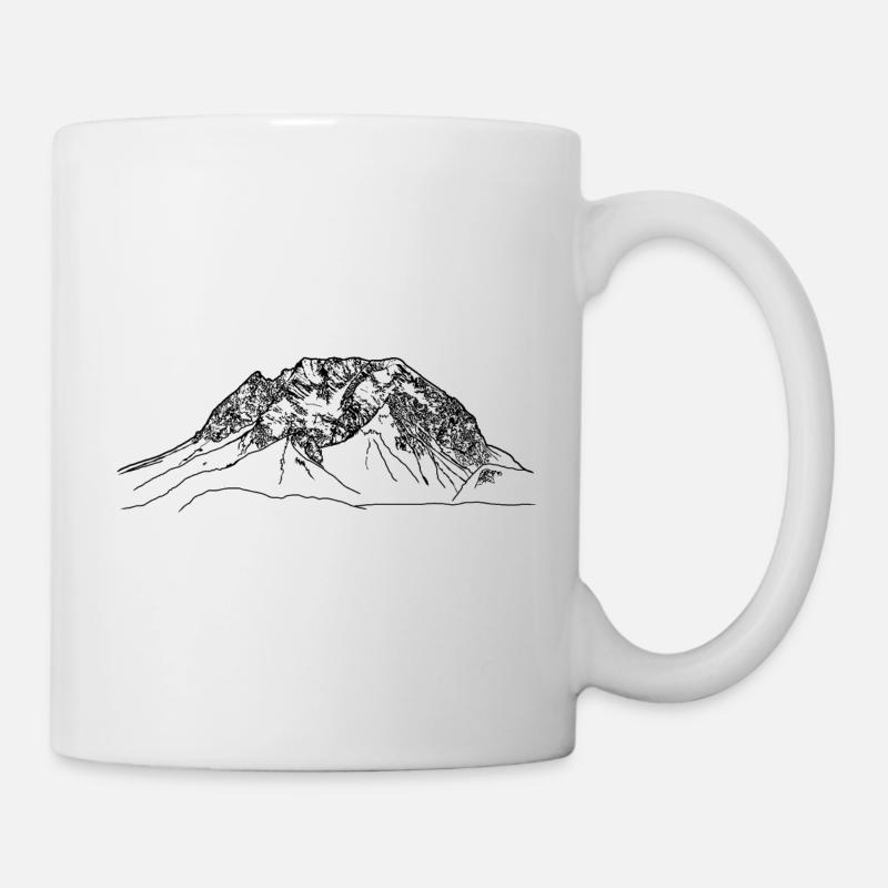 Grimming, Ennstal, Berg, Alpen, Bergsteiger Gipfel - Tasse - Weiß