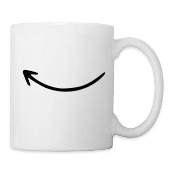 Flèche dessin croquis noir - Mug blanc - blanc - Droite
