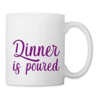 Le dîner est versé 2 - Mug blanc - blanc - Droite