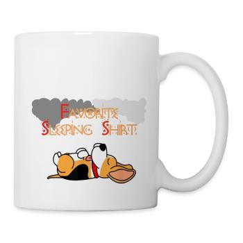 Das beste Schlafshirt im Hunde design Dog - Tasse - Weiß - Rechts
