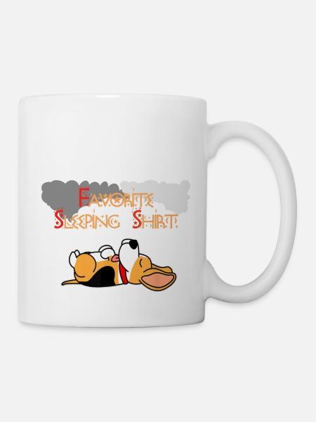 Das beste Schlafshirt im Hunde design Dog - Tasse - Weiß