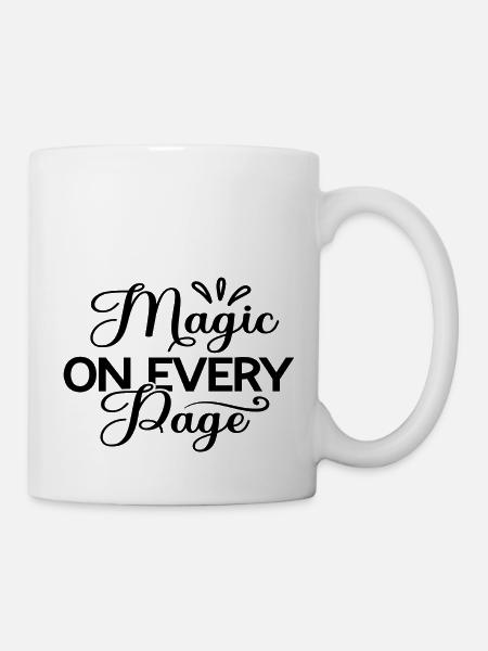 Magic On Every Page - Tasse - Weiß
