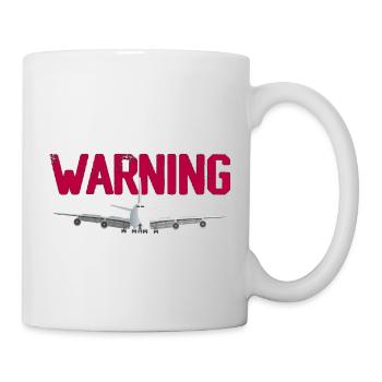 Warning May Spontaneously Talk About Airplanes Pil - Mug - white - Right
