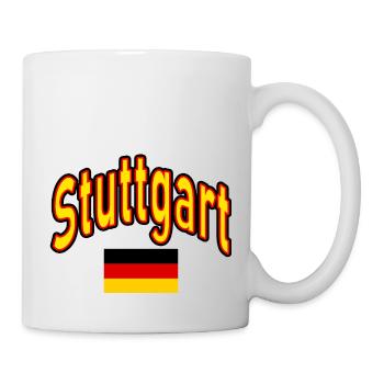 Stuttgart deutschland flagge - Tasse - Weiß - Rechts