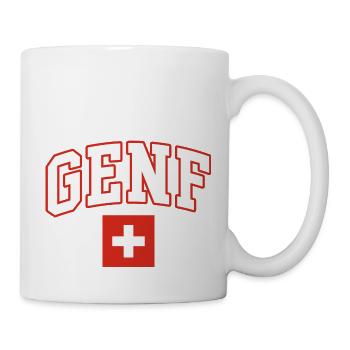 Genf schweiz flagge - Tasse - Weiß - Rechts