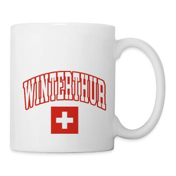 Winterthur schweiz flagge - Tasse - Weiß - Rechts