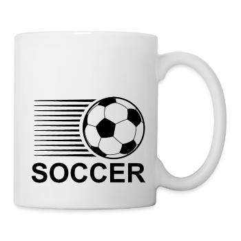 Fußball Soccer - Tasse - Weiß - Rechts