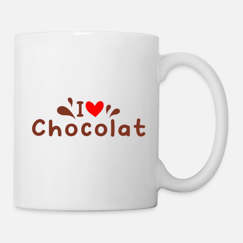 j'aime le chocolat - Mug blanc - blanc