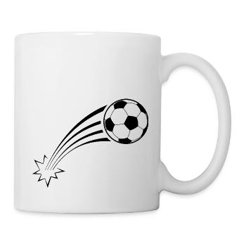 Fußball Soccer - Tasse - Weiß - Rechts