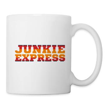 Junkie Express – Retro Statement im 70s Look - Tasse - Weiß - Rechts