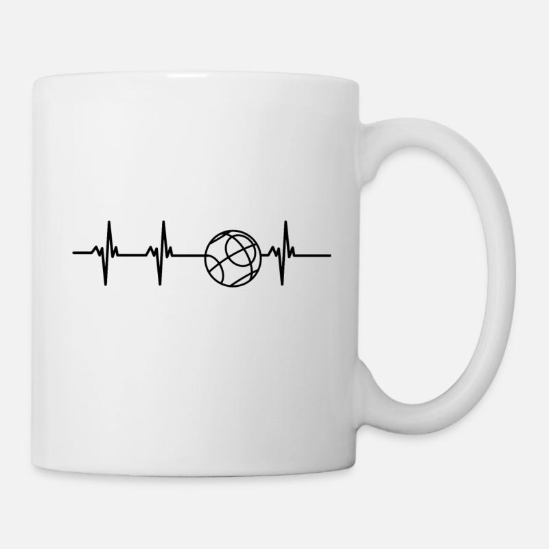 Petanque Herzschlag - Tasse - Weiß