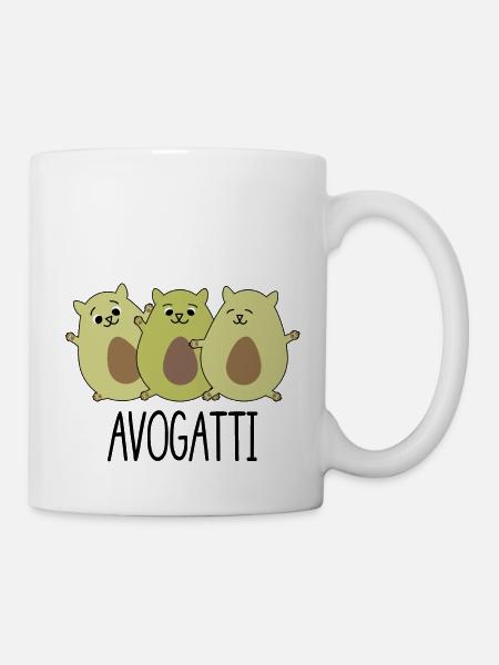 Acogatti versus Avocados - Tasse - Weiß