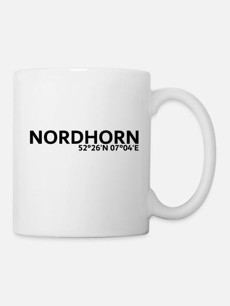 Nordhorn Koordinaten - Tasse - Weiß