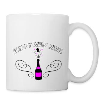 Happy New Year - Tasse - Weiß - Rechts