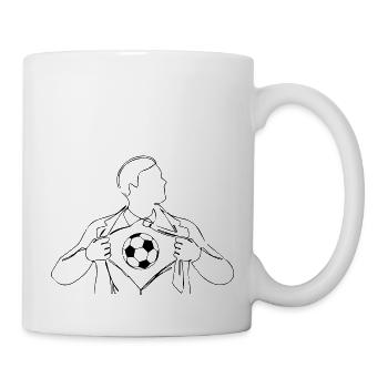 Fußball Soccer - Tasse - Weiß - Rechts