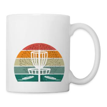 Vintage Disc Golf Sunset Retro - Tasse - Weiß - Rechts