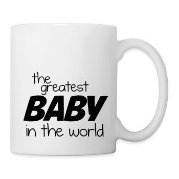 The Greatest Baby in the World - Black - Mug - white - Right