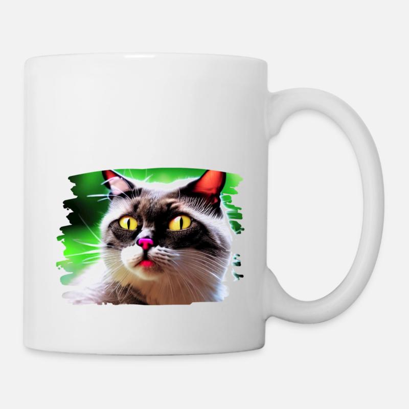 Chat racé 4 - Mug blanc - blanc