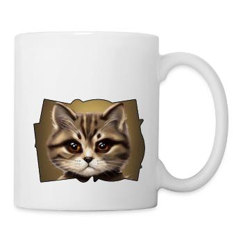 Cat portrait - Mug - white - Right